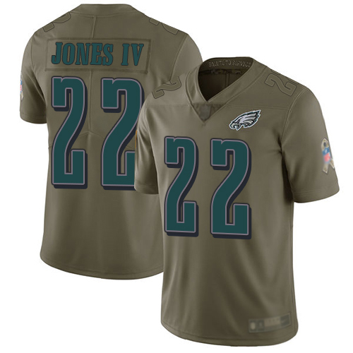 Men Philadelphia Eagles #22 Sidney Jones Limited Olive 2017 Salute to Service Football NFL Jersey->philadelphia eagles->NFL Jersey